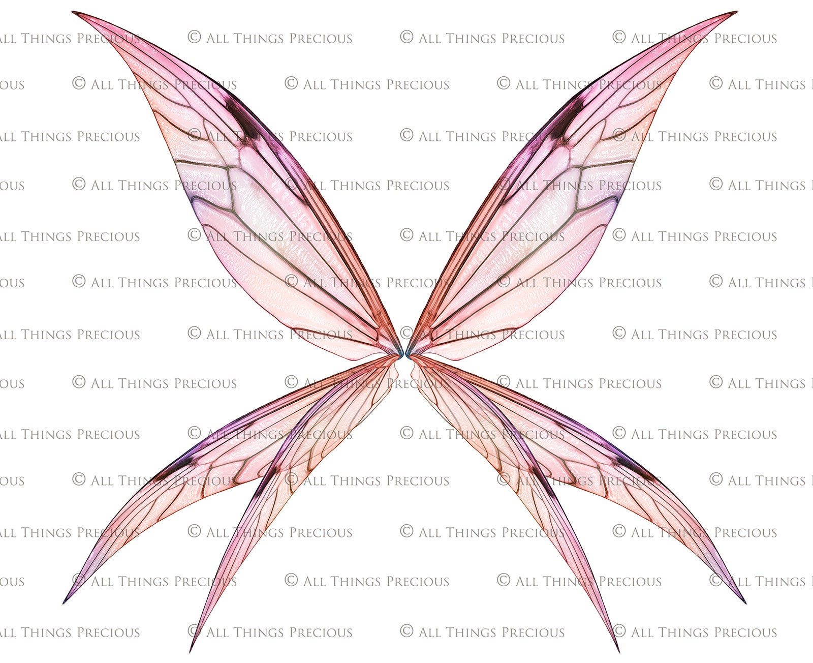 Digital Overlays for Photographers, Graphic design, scrapbooking and creatives.. Fairy Wings. High resolution, fine art digital assets for creating fantasy art.  Png overlay with transparent background. Magical Edit. Png Photo editing art assets.
